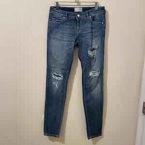 Re-Hash Distressed Skinny Jeans Womens Size 27 Italian Tailored Quality Denim